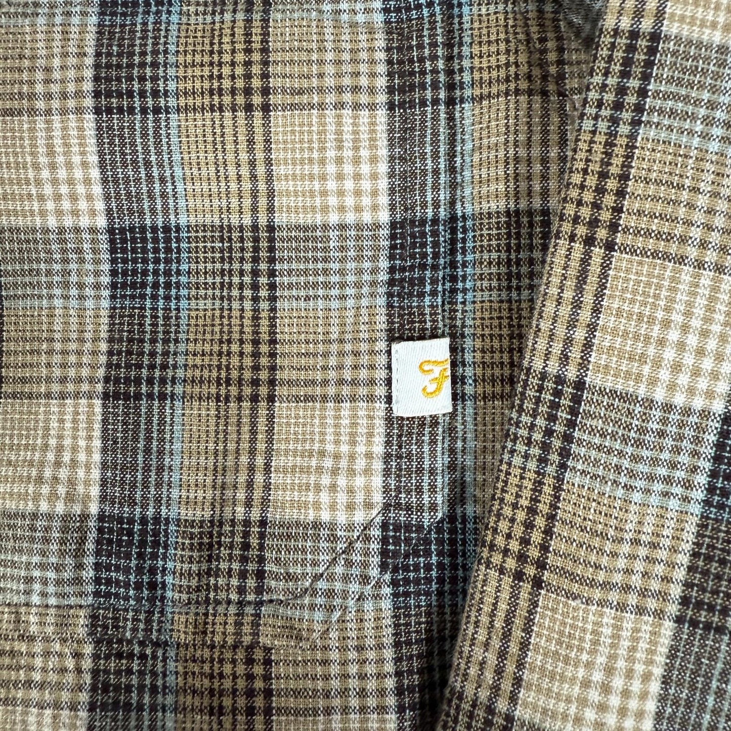 Farah Long Sleeve Shirt Vintage Style Plaid Shirt
