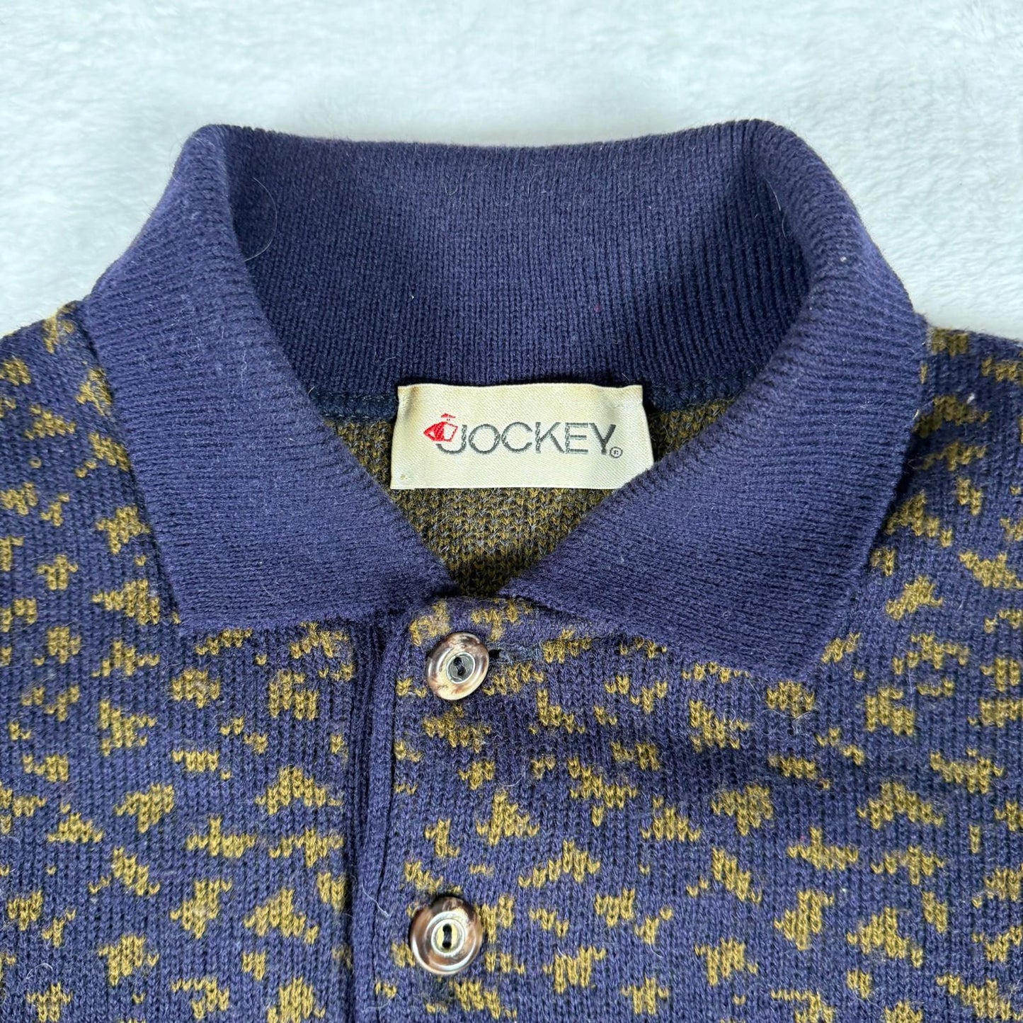 Jockey Vintage Collared Sweater 80s 90s