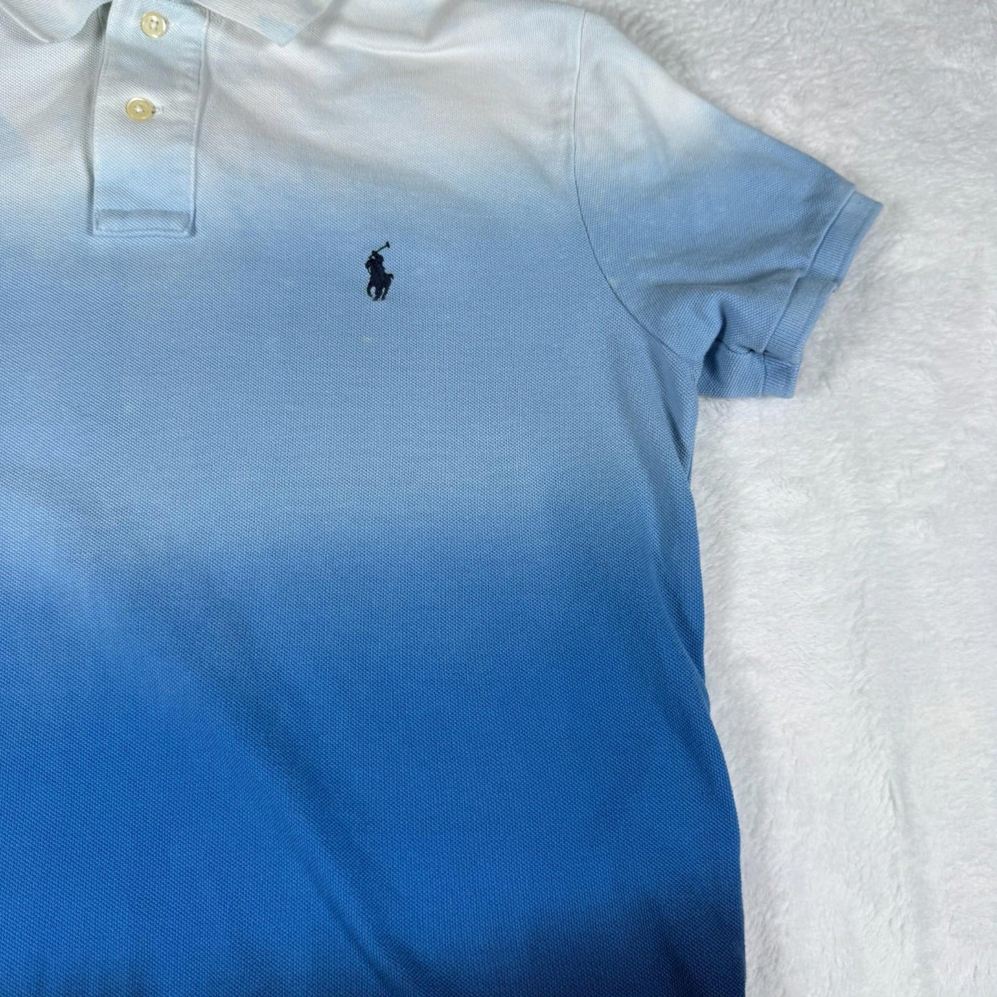 Ralph Lauren Polo Shirt Gradient Blue White Ombre