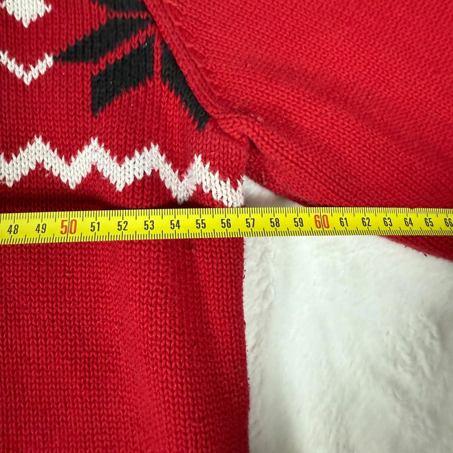 Chaps Knit Jumper Mens Large Red Fair Isle