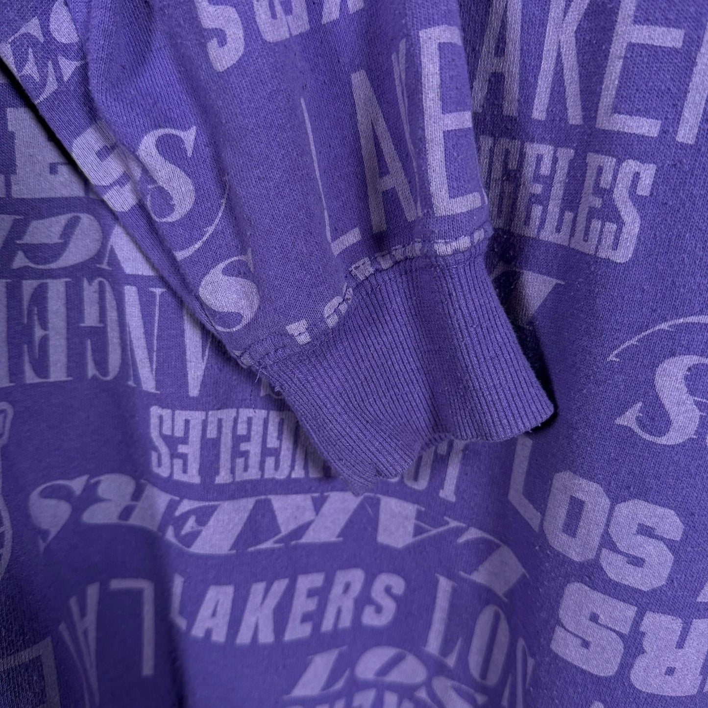 NBA LA Lakers Hoodie Large Purple Spell Out