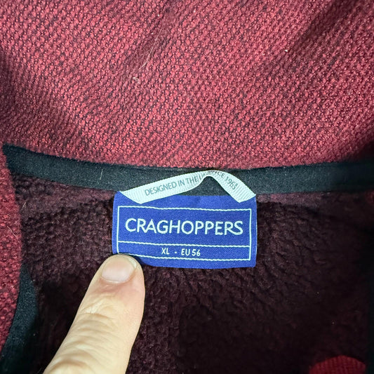 Craghoppers Mens 1/4 Zip Fleece Jumper Red XL