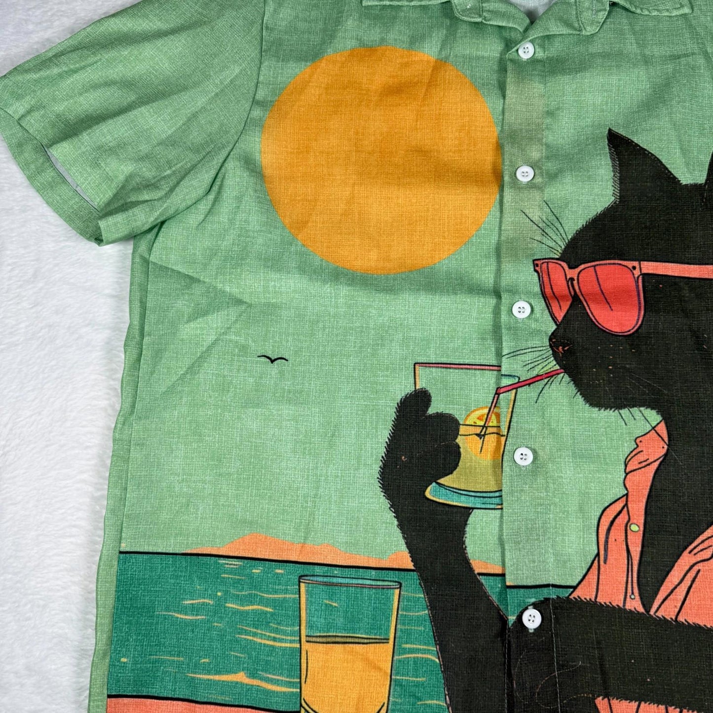Men's Sunset Cool Cat Shirt