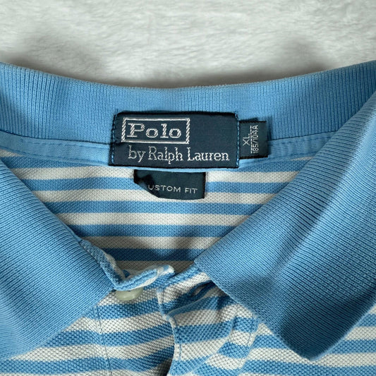 Vintage Ralph Lauren Polo Blue White Stripes