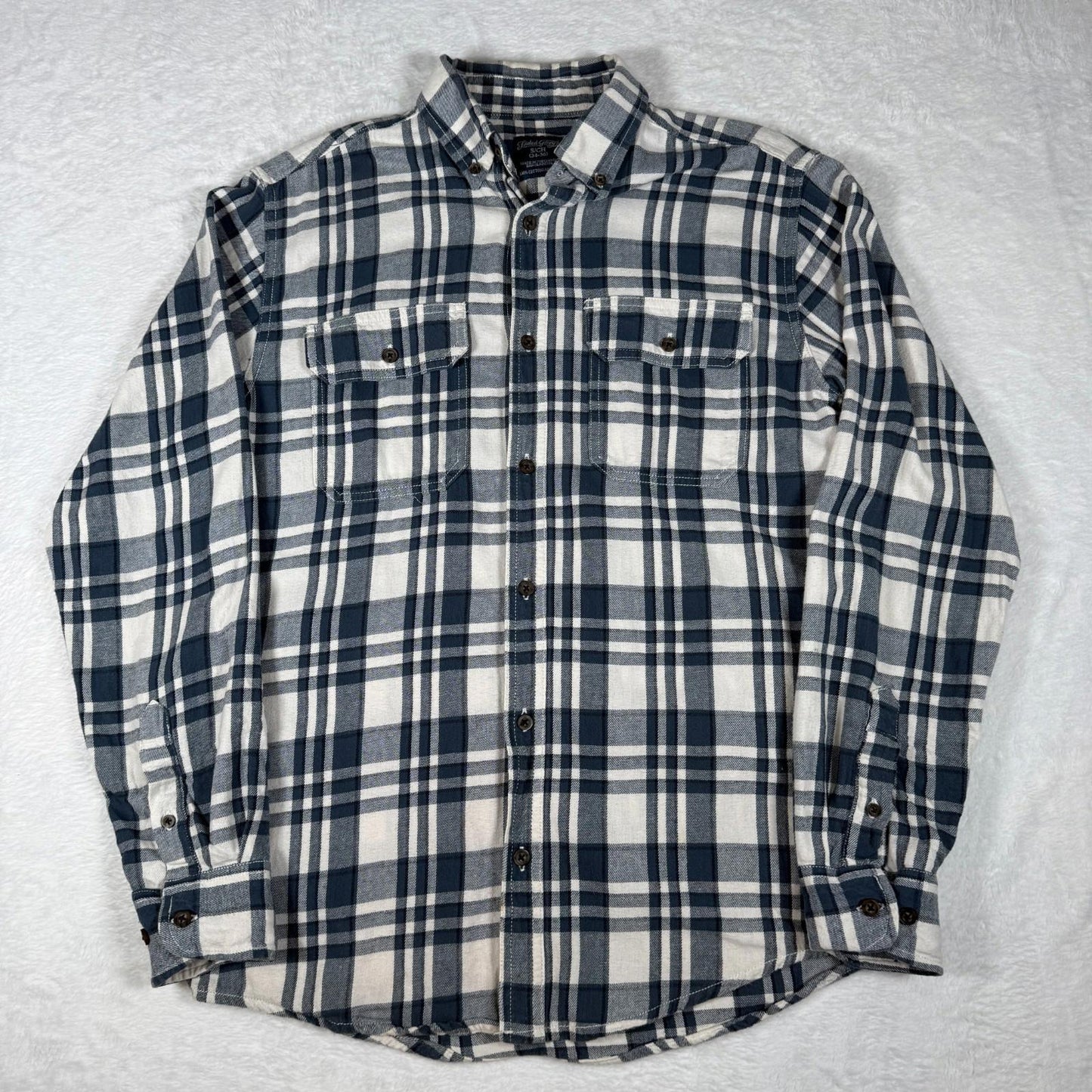 Faded Glory Men’s Blue White Plaid Shirt