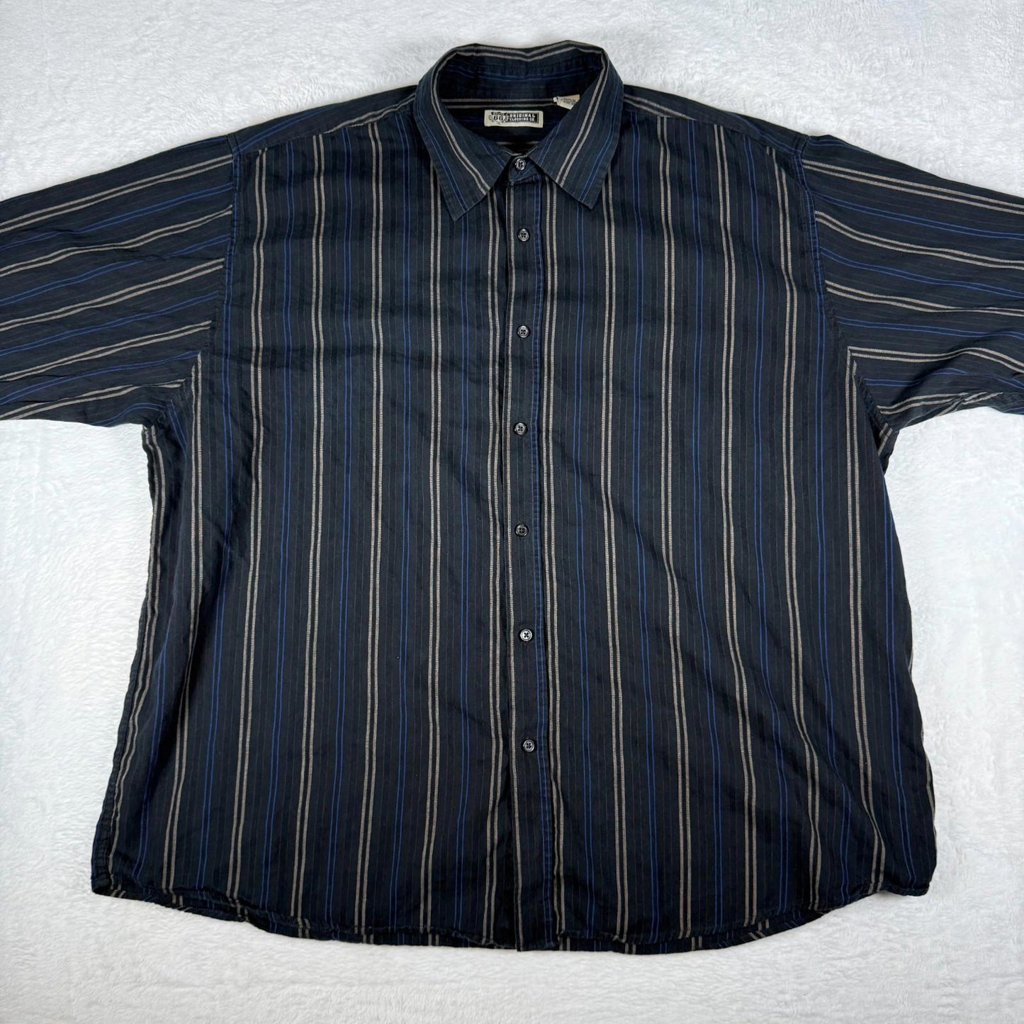 Route 66 Original Clothing Shirt 3XL Blue Striped