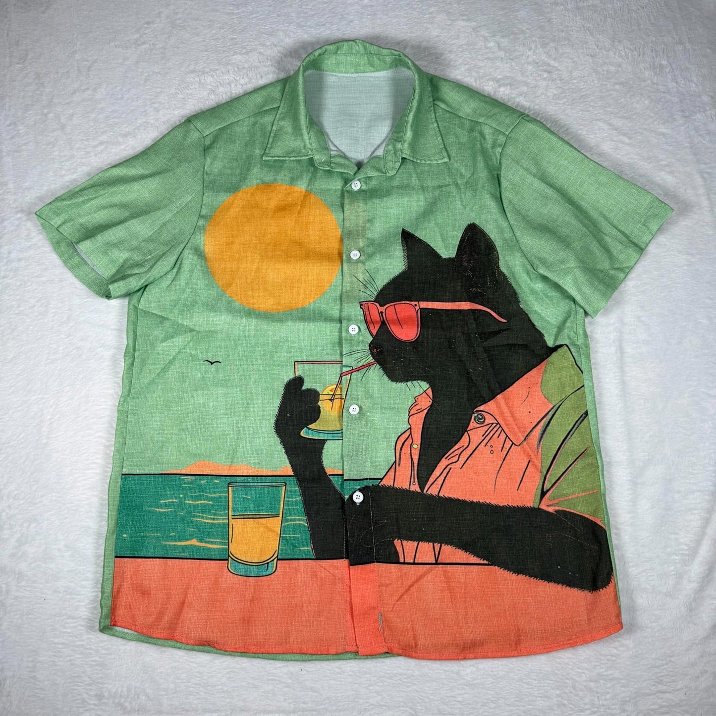 Men's Sunset Cool Cat Shirt