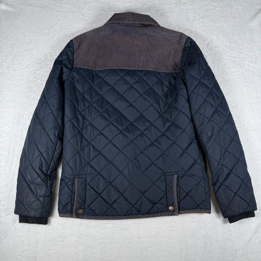 Jack Wills Mens Quilted Jacket Small Blue Padded Coat