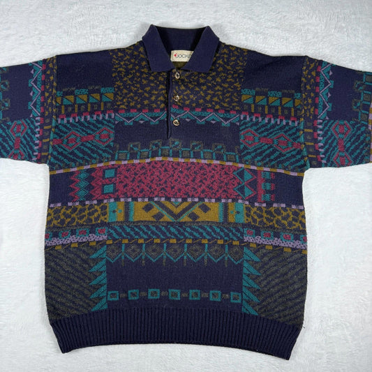 Jockey Vintage Collared Sweater 80s 90s