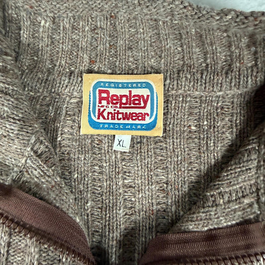 Vintage replay Ski Knit Jumper Mens XL MultiColour