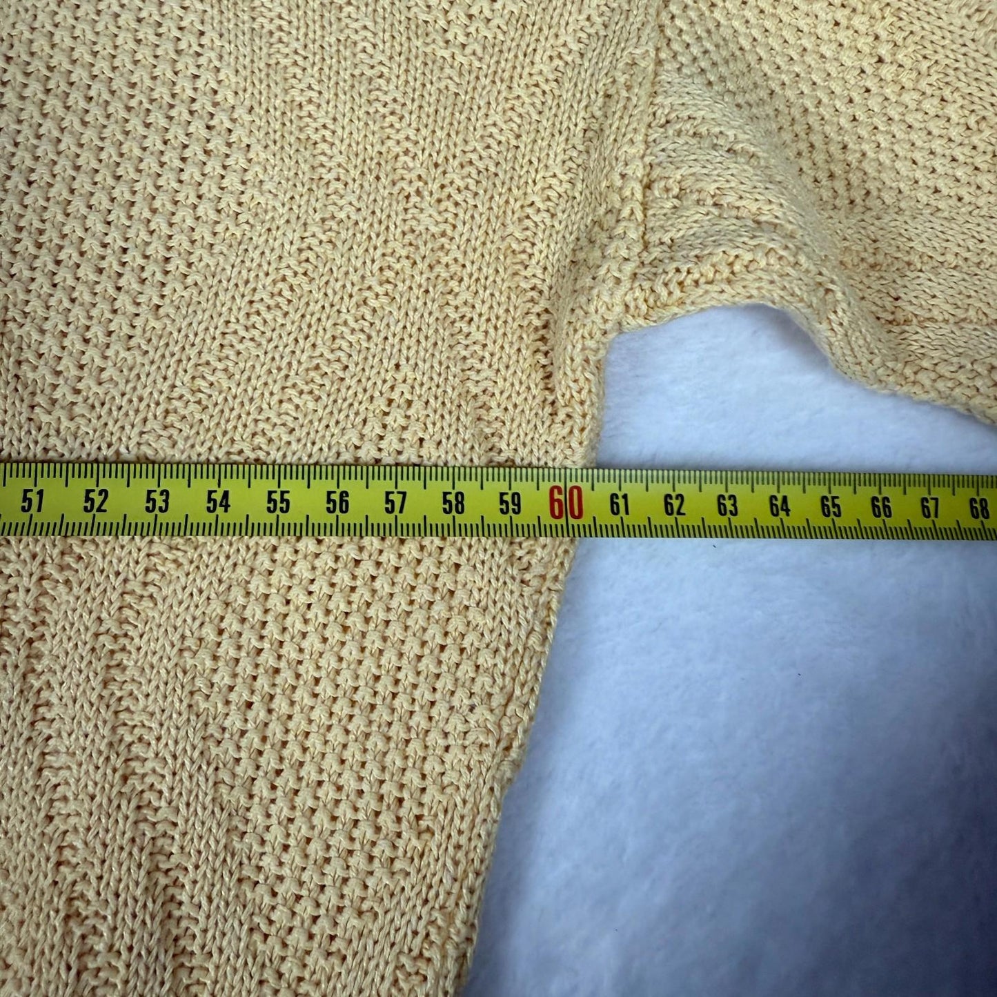 Vintage 80s Style Knit Jumper XL Yellow Diamond