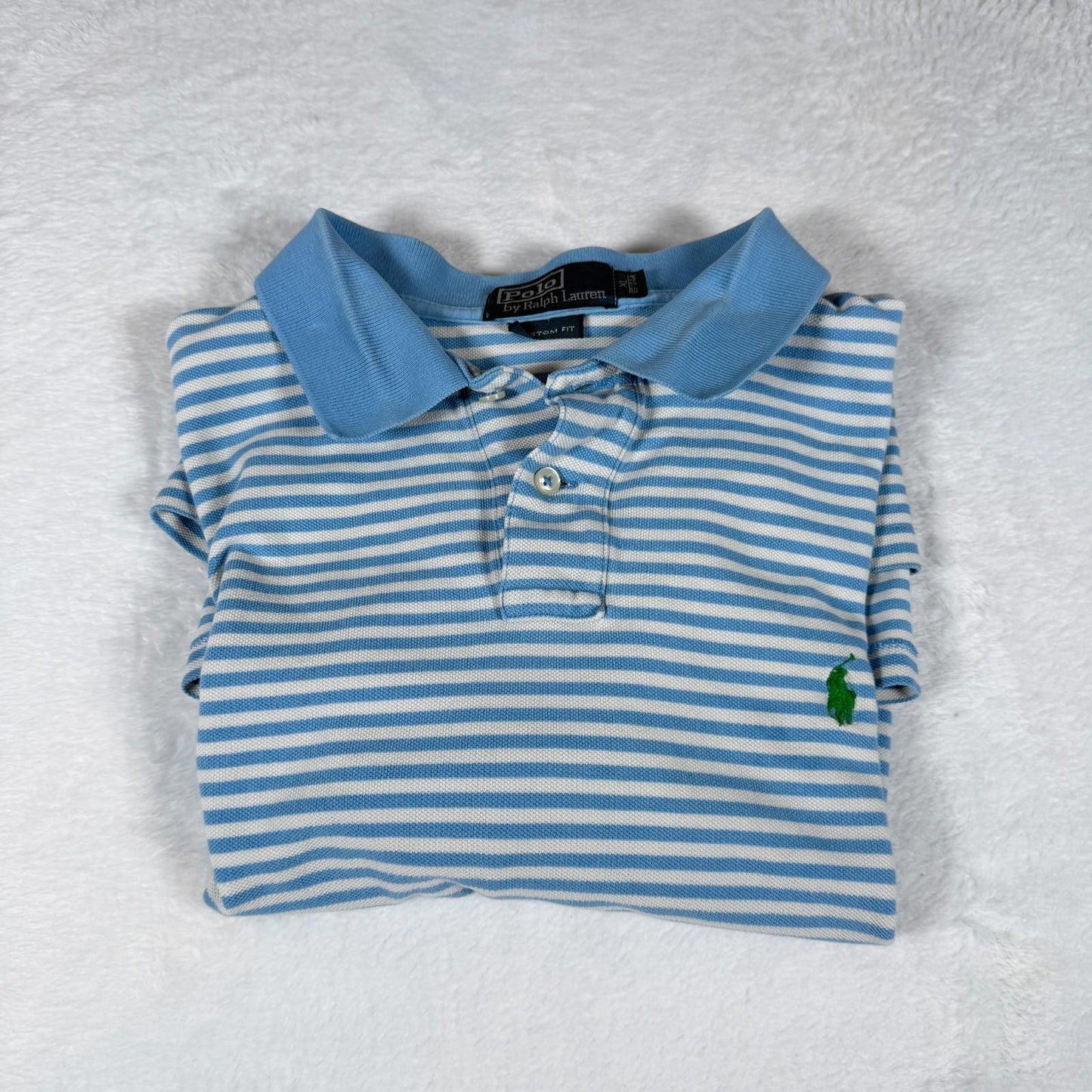 Vintage Ralph Lauren Polo Blue White Stripes