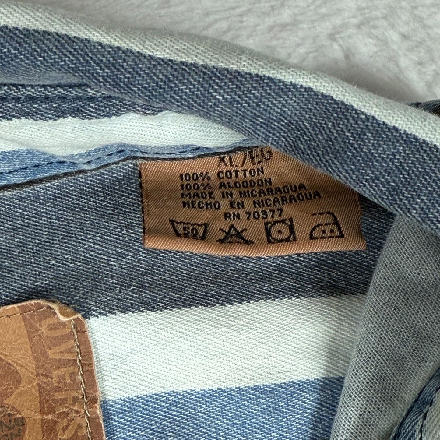 Cosi Classic Mens Striped Denim Shirt