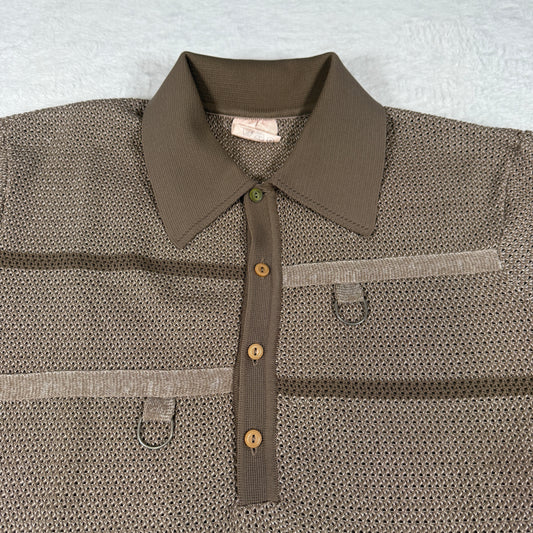 Slovenka Retro 70's Mesh Polo Shirt