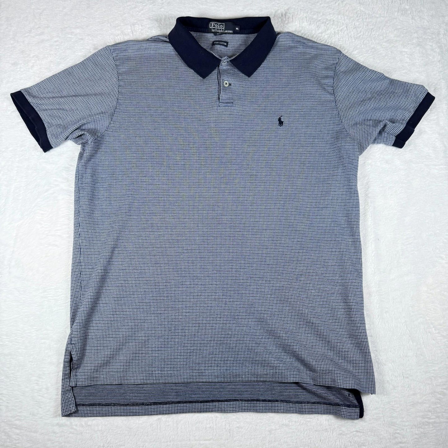 Vintage Polo Ralph Lauren Polo Navy Collar Blue Check