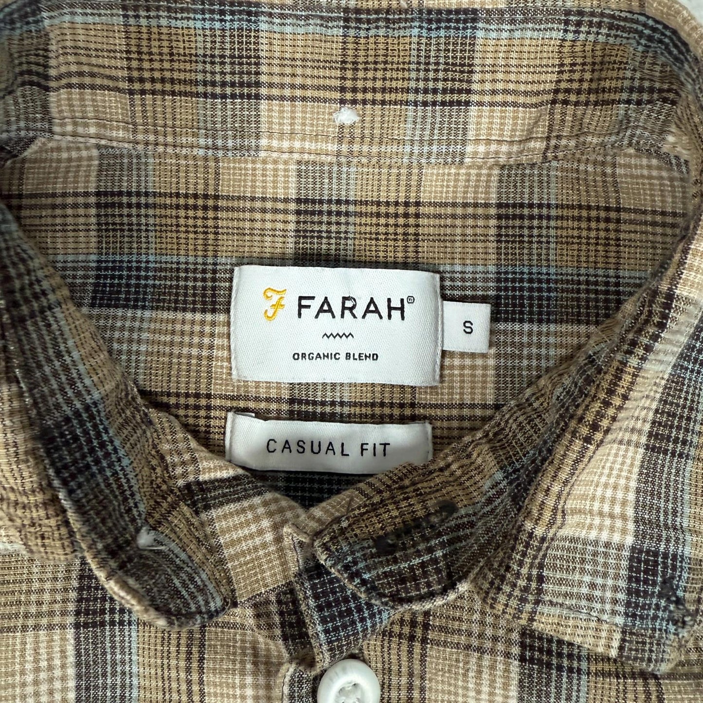 Farah Long Sleeve Shirt Vintage Style Plaid Shirt