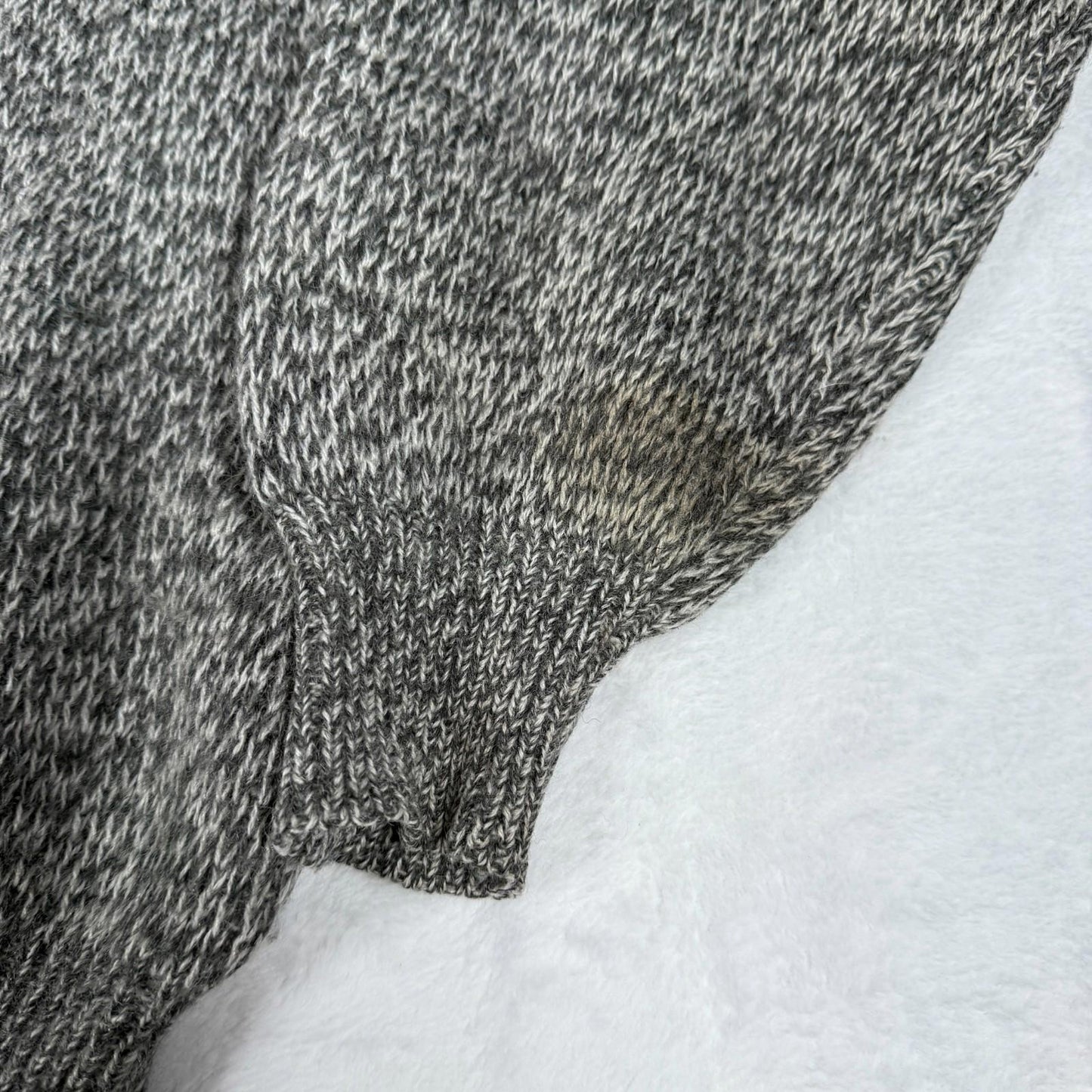 Vintage Ragno Knit Sweater Italian XL Grey Abstract 80s
