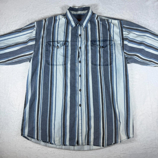 Cosi Classic Mens Striped Denim Shirt