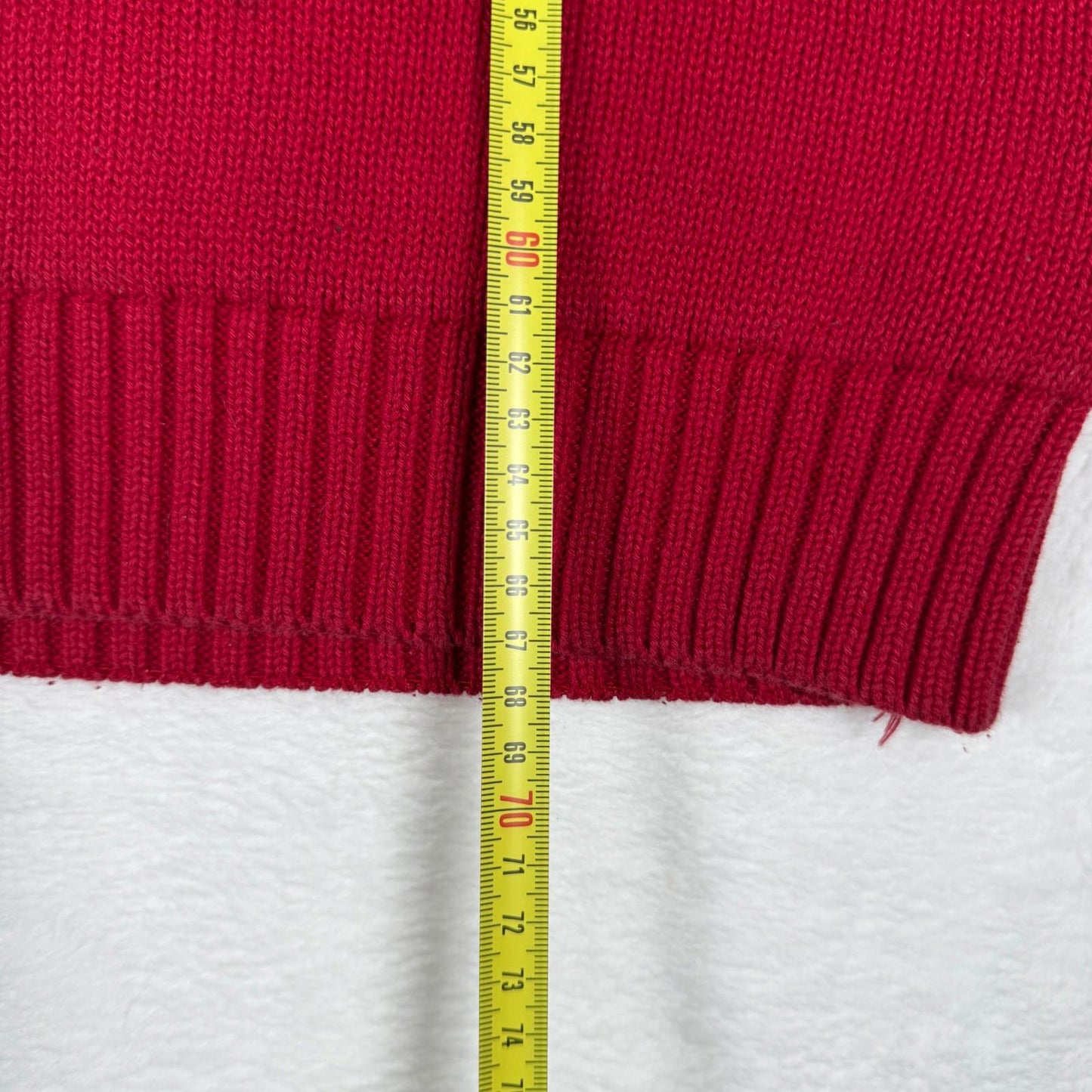 Chaps Knit Jumper Mens Large Red Fair Isle