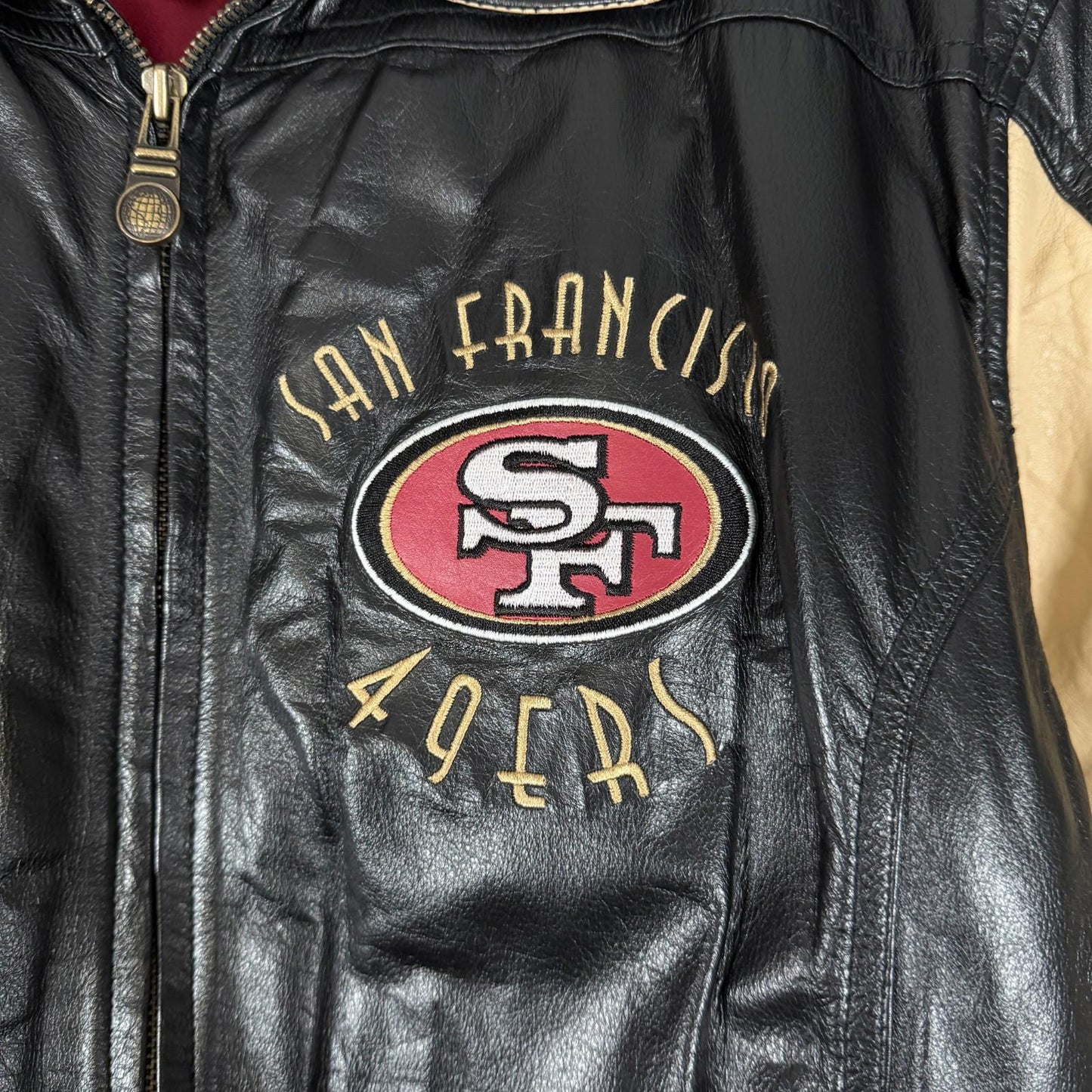 Vintage San Francisco 49ers Leather Jacket Carl Banks G-III