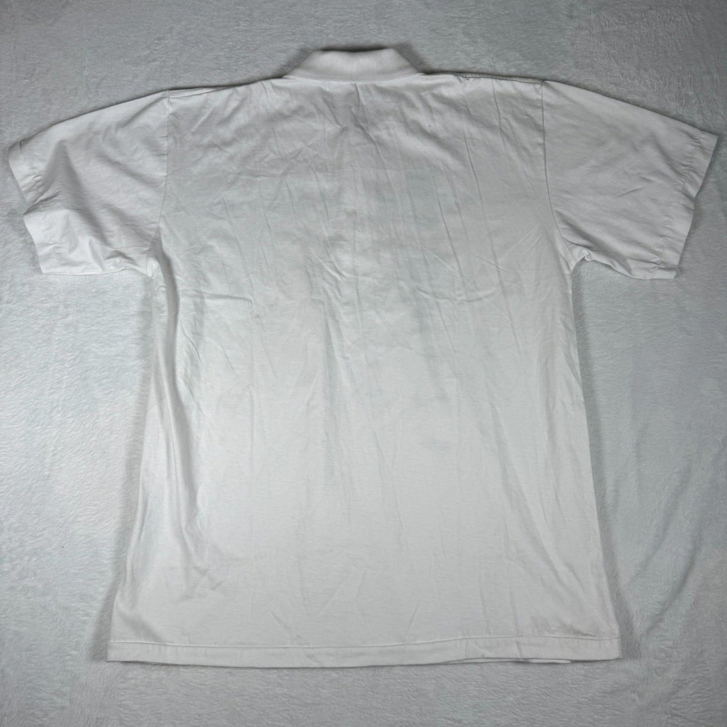 Men’s White Polo Shirt Abstract Design