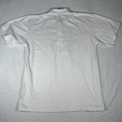 Men’s White Polo Shirt Abstract Design
