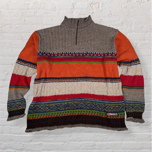 Vintage replay Ski Knit Jumper Mens XL MultiColour