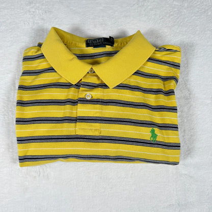 Vintage Ralph Lauren Polo Yellow Striped XL