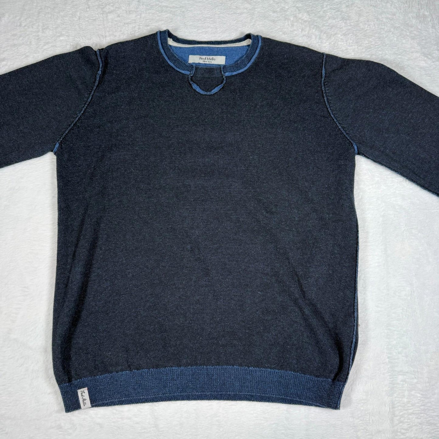 Fred Mello Men’s Jumper Navy Large