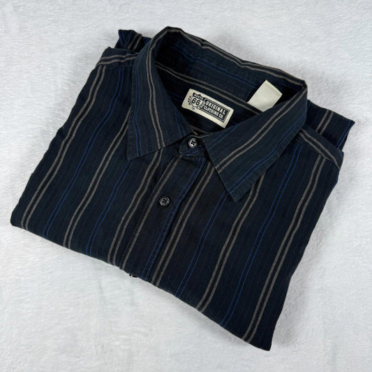 Route 66 Original Clothing Shirt 3XL Blue Striped