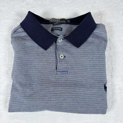 Vintage Polo Ralph Lauren Polo Navy Collar Blue Check