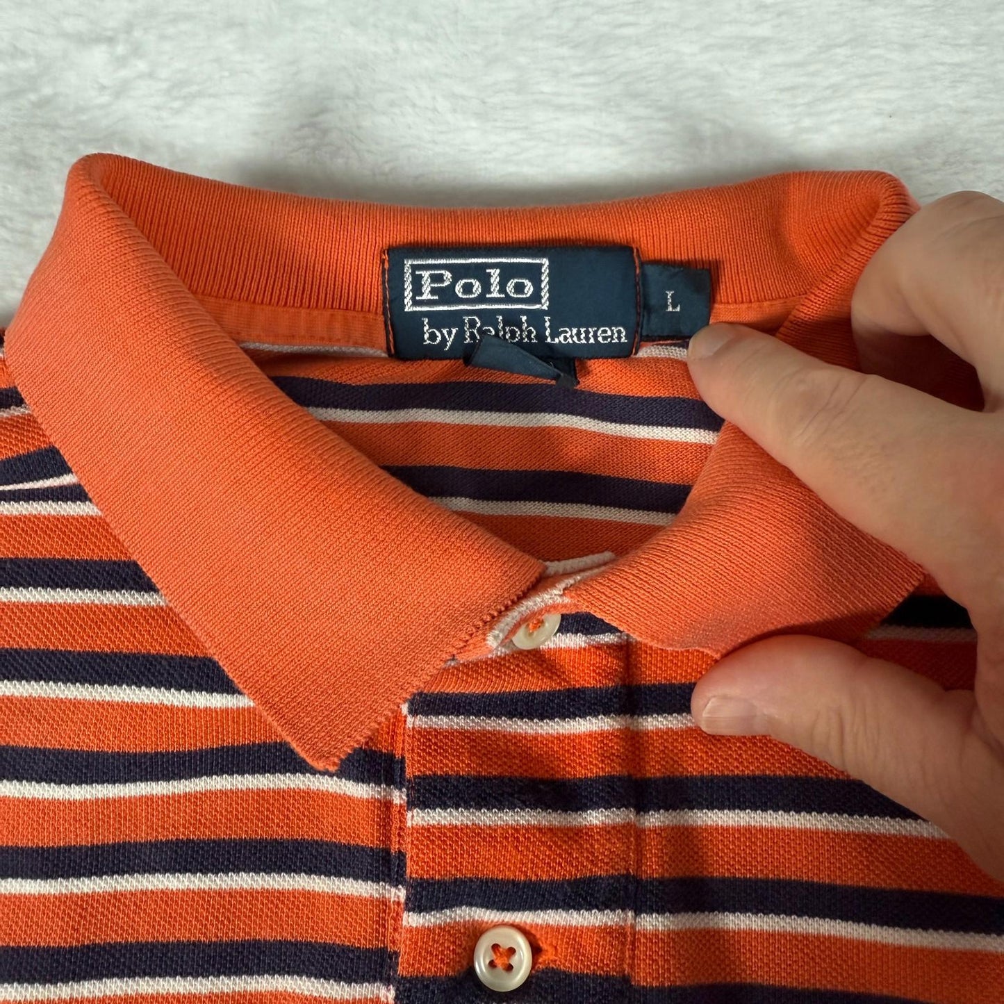 Vintage Ralph Lauren Polo Shirt Large Orange