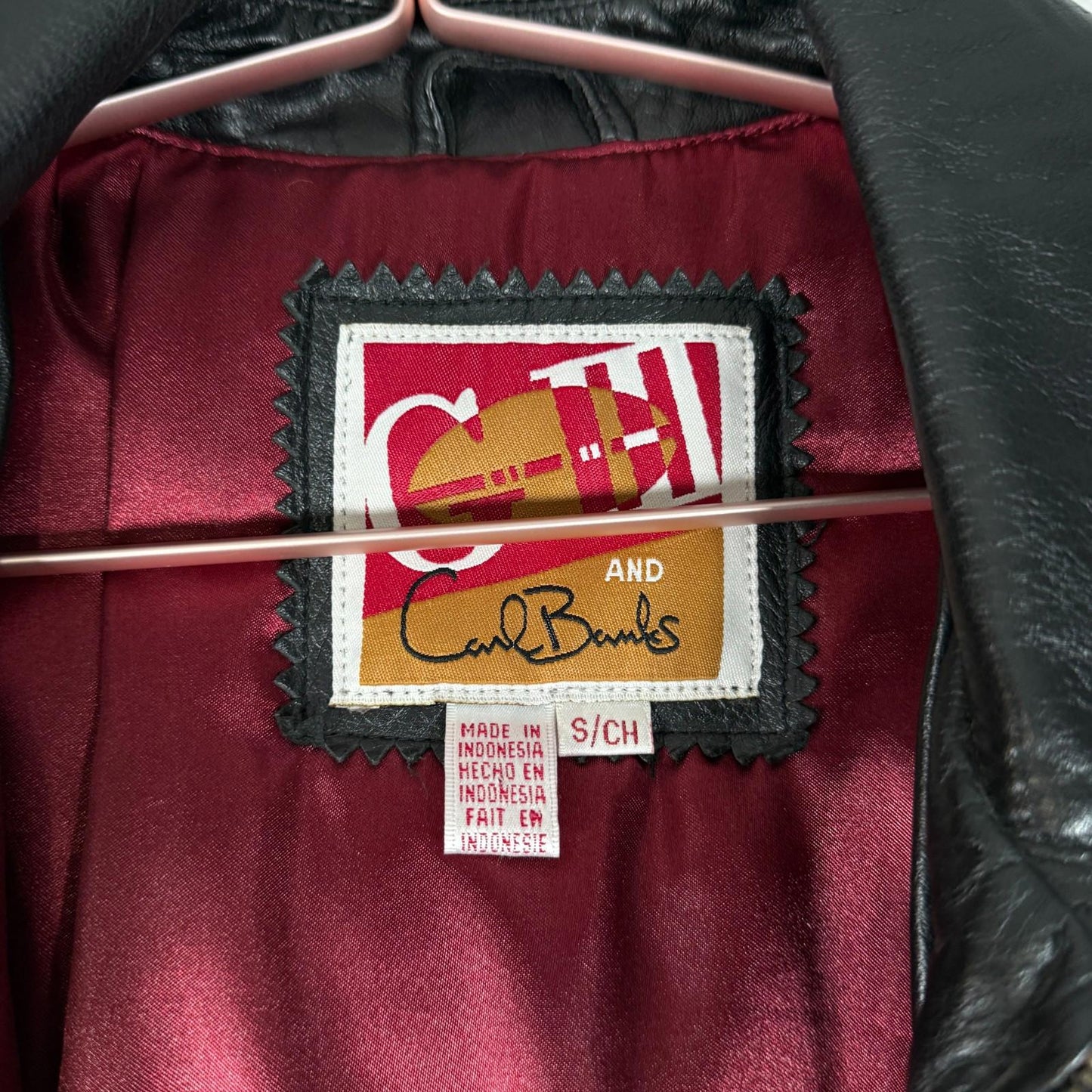 Vintage San Francisco 49ers Leather Jacket Carl Banks G-III