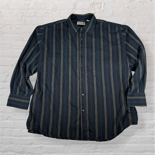 Route 66 Original Clothing Shirt 3XL Blue Striped