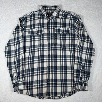 Faded Glory Men’s Blue White Plaid Shirt