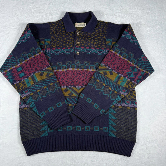 Jockey Vintage Collared Sweater 80s 90s