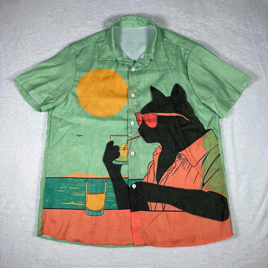 Men's Sunset Cool Cat Shirt