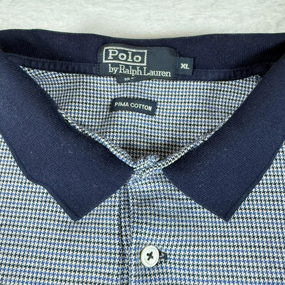 Vintage Polo Ralph Lauren Polo Navy Collar Blue Check