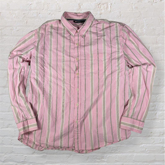 Industrial Exchange Vintage Shirt XXL Pink Striped