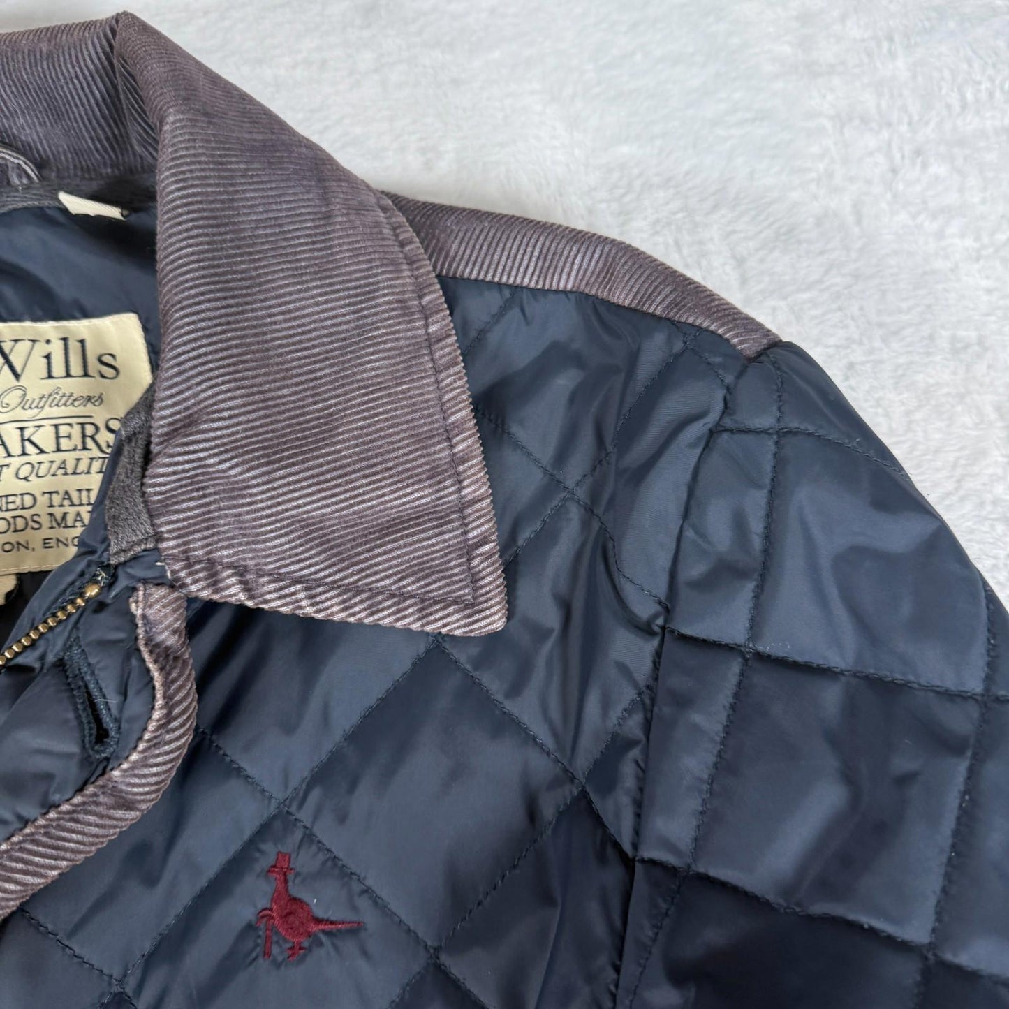 Jack Wills Mens Quilted Jacket Small Blue Padded Coat