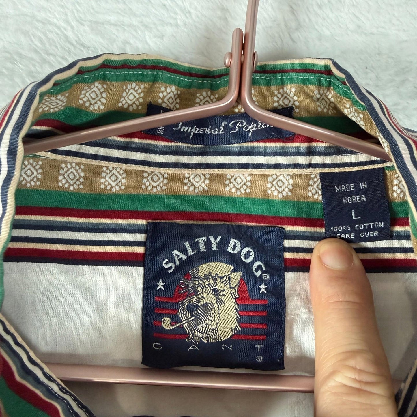 Salty Dog Short Sleeve Striped Shirt Vintage Style