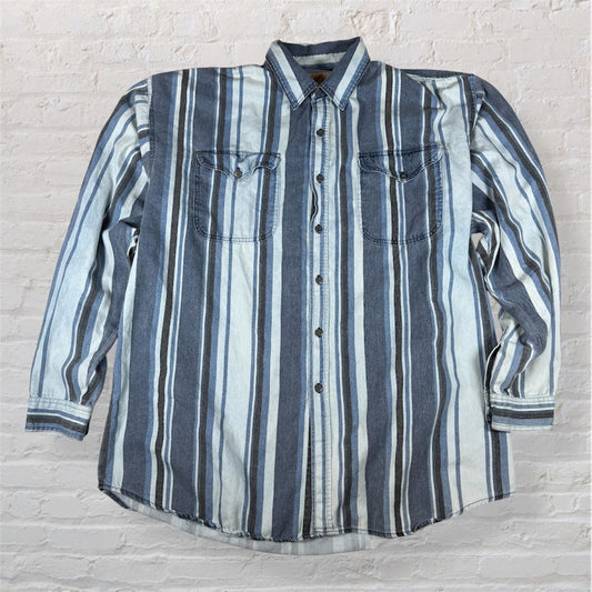 Cosi Classic Mens Striped Denim Shirt