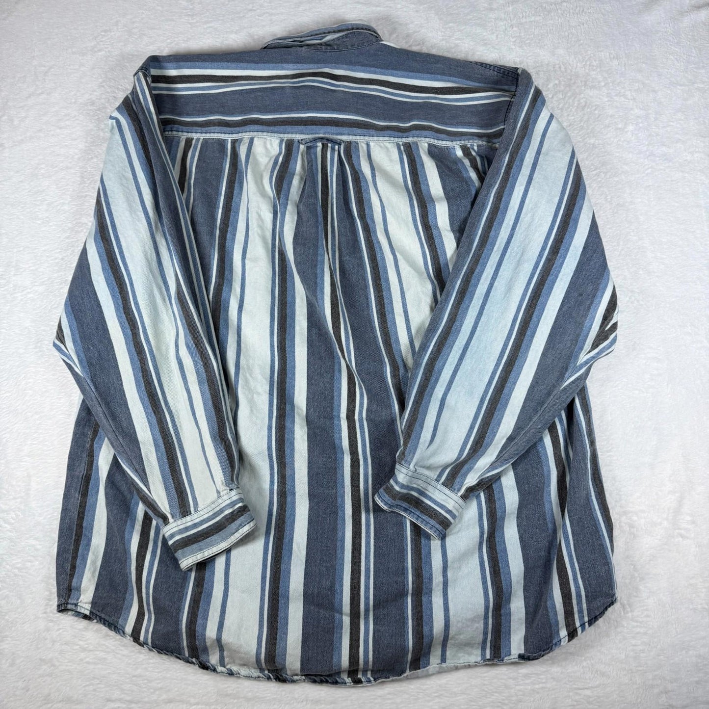 Cosi Classic Mens Striped Denim Shirt
