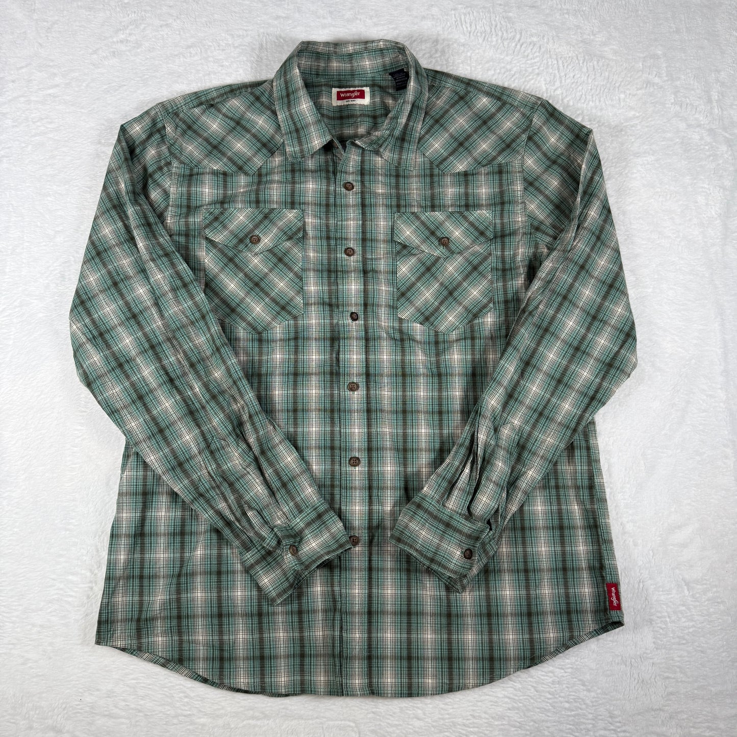 Wrangler Long Sleeved Plaid Shirt