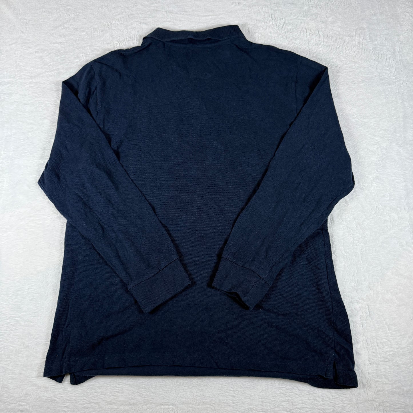 Chaps Navy/Yellow Long Sleeve Polo
