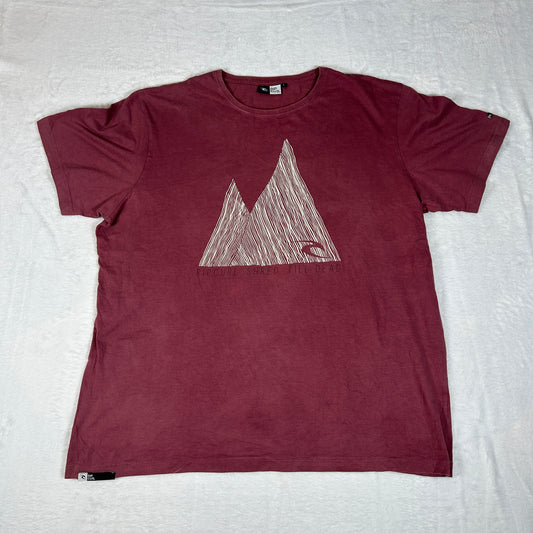 Rip Curl Shred Till Dead Red Graphic T-Shirt