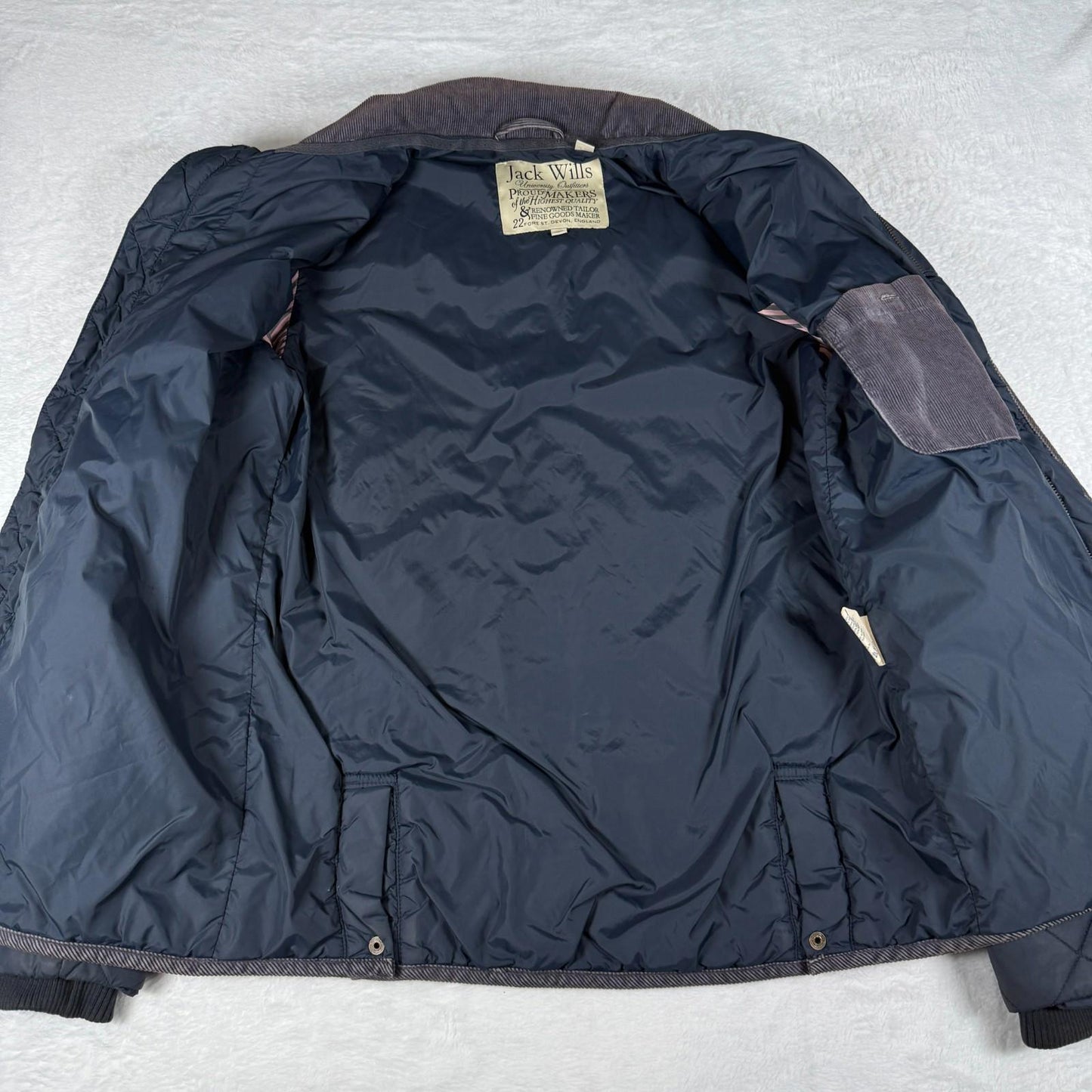 Jack Wills Mens Quilted Jacket Small Blue Padded Coat