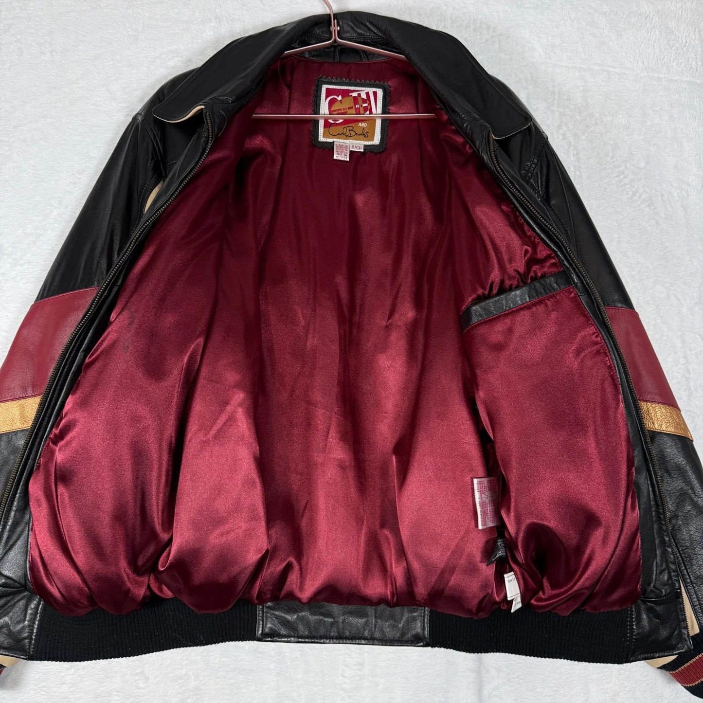 Vintage San Francisco 49ers Leather Jacket Carl Banks G-III