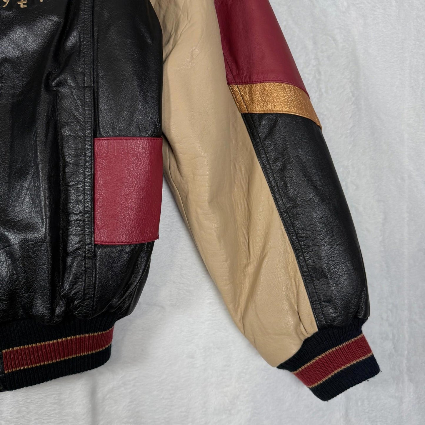 Vintage San Francisco 49ers Leather Jacket Carl Banks G-III