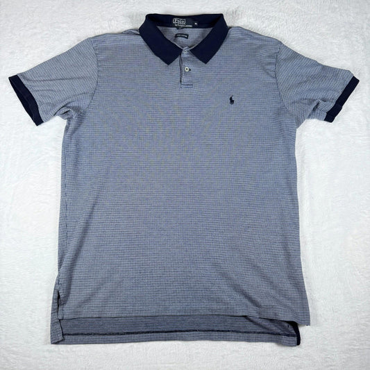 Vintage Polo Ralph Lauren Polo Navy Collar Blue Check